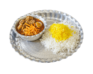 Persisches Gheymeh mit Safranreis