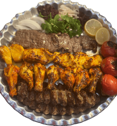 Große gemischte persische Grillplatte